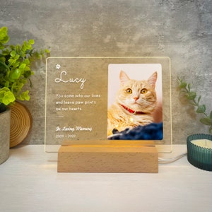 Custom pet memorial photo frame, Pet memorial plaque for dog and cat, Pet and cat loss gifts, Dog loss sympathy gift