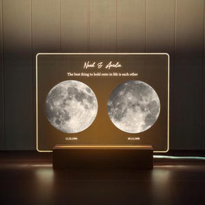 Custom Moon Phase Gift, Personalized couples anniversary gifts, Custom gifts for him, Birthday gift her, M1