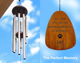 Pet memorial wind chime, Pet memorial gift, Dog memorial gift, Cat memorial gift, Pet loss gift, Dog loss sympathy gift, WC03