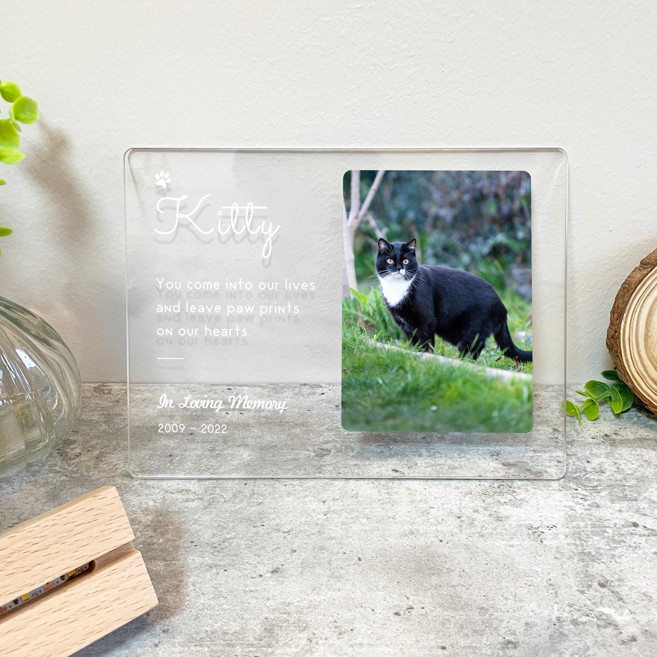 Custom Pet Memorial Photo Frame Pet Memorial Plaque for Dog Etsy