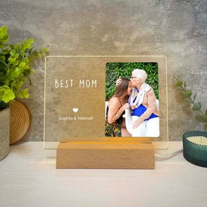 Personalized gifts for mom, Custom photo night light, Mothers day gift, Mom birthday gift, Gift for mom from daughter, Unique mom gift, MP01