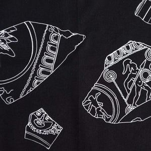 Bandana cerámica romana antigua, Samian Ware Terra Sigillata Nigra cerámica tiesto arqueología impresión