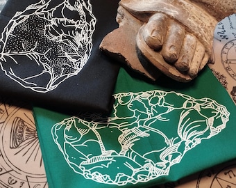 Arqueologia paleolítica, bandana, impressão biface de machado de mão da Idade da Pedra pré-histórica, Olduvaiense.