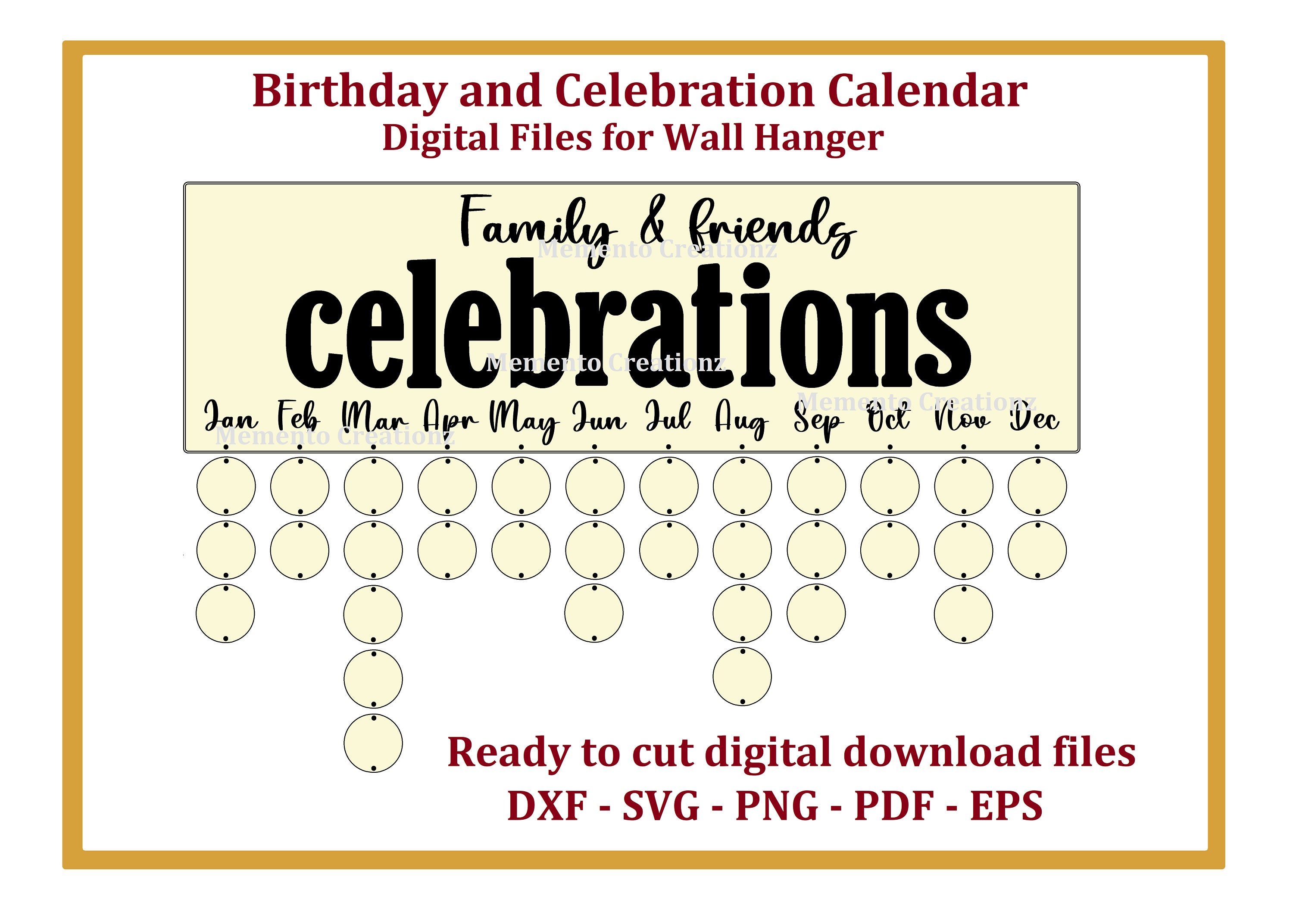 Etsy Personalized Calendar 
