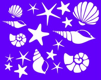 STENCIL CONCHIGLIE 30X30-18