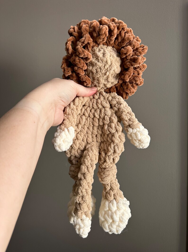 Mini Lion Lovey Crochet Lion Lion Snuggler Tan and Brown Etsy