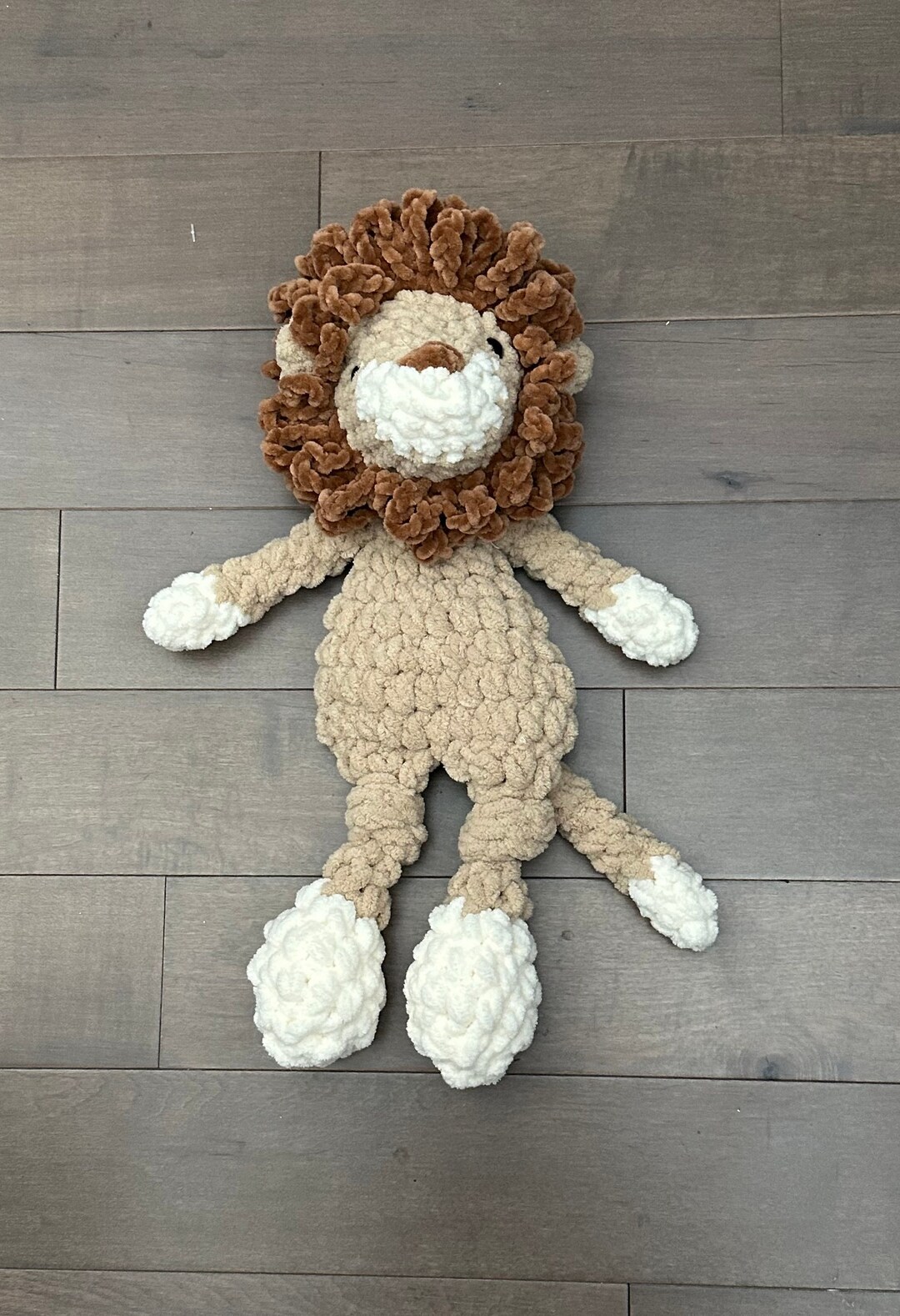 Mini Lion Lovey Crochet Lion Lion Snuggler Tan and Brown Etsy