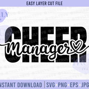 Cheer Manager SVG, Cheerleader SVG, Cheer SVG, cheerleader png, download digital cricut cutfile arquivo de corte de silhueta Cheerleader shirt design