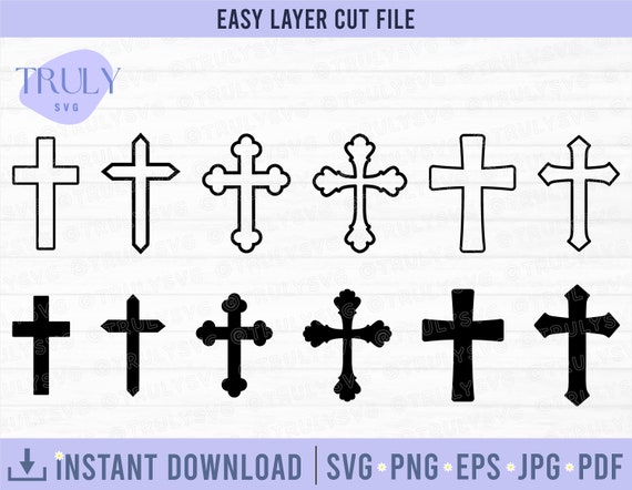 Cross SVG, Christian Cross SVG, Catholic Svg, Cross silhouette, Cross Cricut, Cross cut file, Crosses svg Christian Cross Clip Art Cross svg