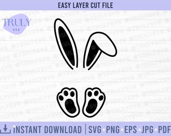 Hase Split SVG, Hase Namen Rahmen SVG, Ostern SVG, Hasen Ohren svg Hase svg Osterhase svg, Cricut Silhouette Baby Junge Mädchen Namen Rahmen svg