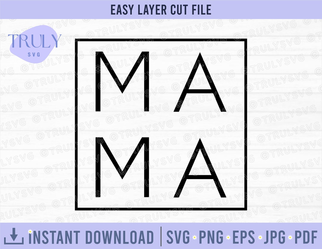 Mom SVG, Mothers Day SVG, Mama SVG, Mother, Mama Square Svg, Ma Ma Svg ...