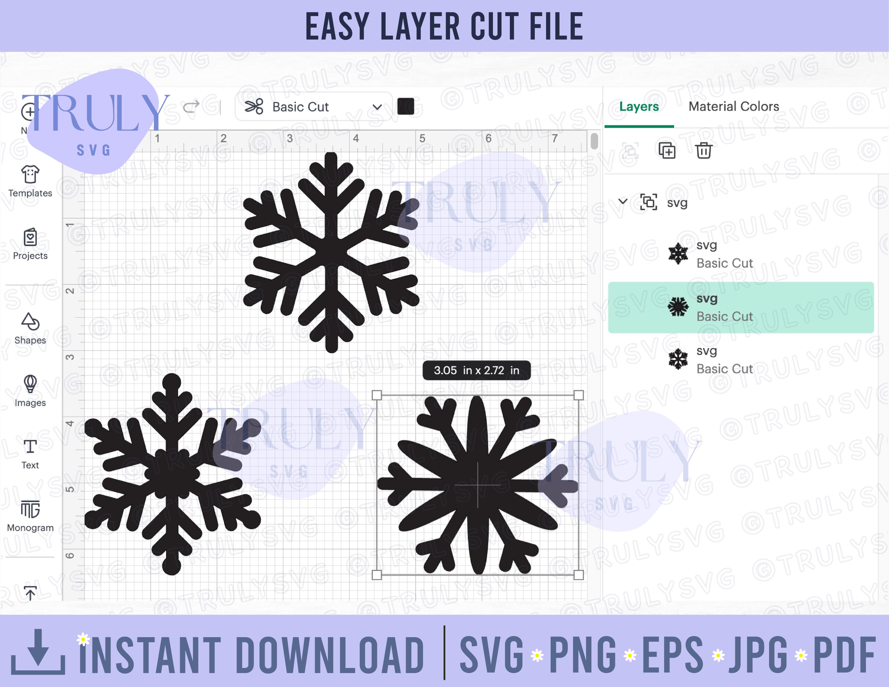 Snowflake SVG Bundle | Winter Cut Files for Cricut, Silhouette (digital ...