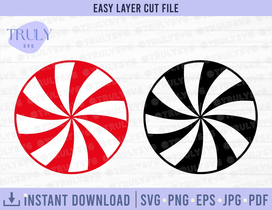 Peppermint Candy SVG, Peppermint SVG, Red and White Peppermint Svg