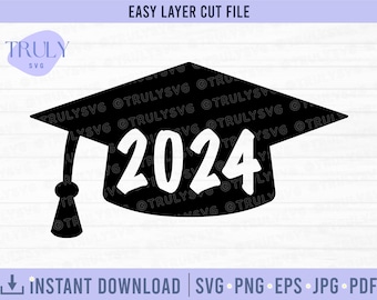 Graduation Cap Svg, Royal Blue Graduation Svg, Senior 2024 Svg Class of ...