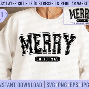 Merry Varsity SVG, Merry Christmas SVG, Merry varsity sublimation, christmas svg, christmas vibes svg png digital download clip art cricut