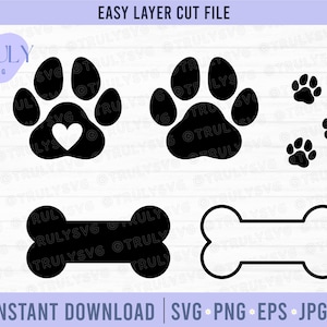 Paw Print SVG, Dog Paw Print SVG, Cat Paws SVG, Dierenpoten svg, poot svg, png, jpg, digitale download, cricut, sticker, vinyl, symbool pootafdruk