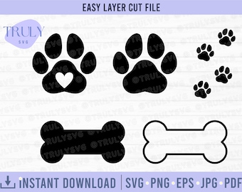 Paw Print SVG, Dog Paw Print SVG, Cat Paws SVG, Animal paws svg, paw svg, png, jpg, digital download, cricut, decal, vinyl, symbol paw print