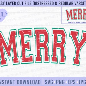 Merry Varsity SVG, Merry Christmas SVG, Merry varsity sublimation, christmas svg, christmas vibes svg png digital download clip art cricut