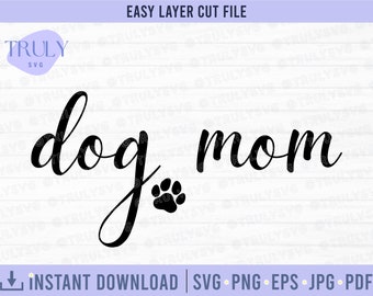 Chien maman SVG, Chien svg, Chien maman png, chien maman svg, fête des mères svg, amoureux des chiens svg, svg pour chemises, fourrure maman svg, fourrure maman svg chien patte impression svg