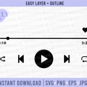 Reproductor de música SVG, botones de control de audio svg, diseño de canción de acrílico, reproductor de música de vidrio svg, arte de canción de acrílico, botones de reproducción, svg, cricut, álbum