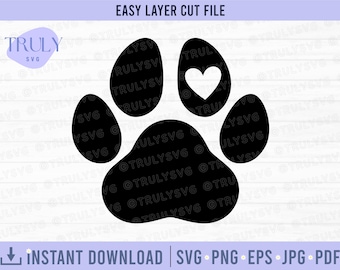 Paw Print SVG, Dog Paw Print SVG, Cat Paws SVG, Animal paws svg, paw svg, png, jpg, digital download, cricut, decal, vinyl, symbol paw print