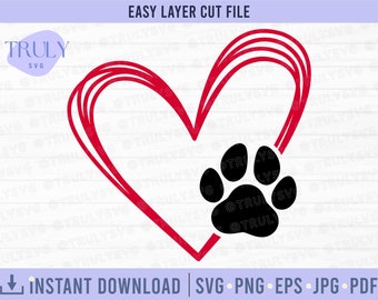 Paw Print SVG, Dog Paws SVG, Cat Paws SVG, Animal paws svg, paw svg, png, animal tracks svg, cricut, silhouette, cameo, dog paw outline svg