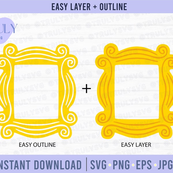 Yellow Picture Frame, Picture Frame SVG, Door Picture Frame svg, Monica Door svg, Friends Peephole Picture Frame png cut file digital file