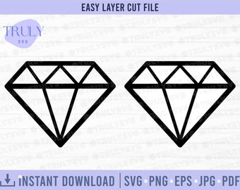 Diamond SVG, Diamond png eps png pdf, diamond ring svg, engagement party svg, bridal svg, outline clip art cut file digital download, cricut