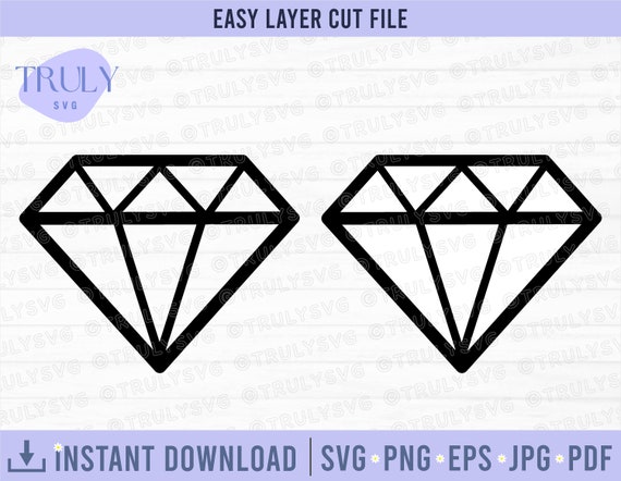 Diamond SVG, Diamond png eps png pdf, diamond ring svg, engagement party svg, bridal svg, outline clip art cut file digital download, cricut