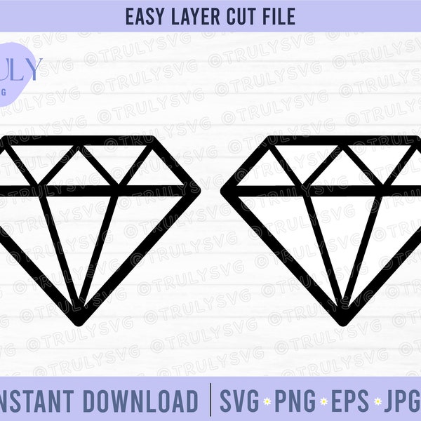 Diamond SVG, Diamond png eps png pdf, diamond ring svg, engagement party svg, bridal svg, outline clip art cut file digital download, cricut