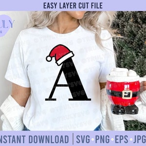 Christmas Alphabet SVG Bundle, A-Z Letters svg png cricut silhouette cameo monogram svg sublimation svg christmas gift name personalization