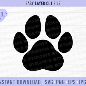 Paw Print SVG, Dog Paw Print SVG, Cat Paws SVG, Paw SVG, vector gesneden bestand voor cricut, silhouet digitale download, cricut sticker vinyl Paw SVG
