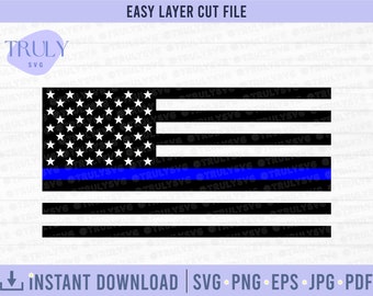 Police Flag svg, Thin Blue Line SVG, USA flag, american flag svg, american flag png , American flag svg, Back the blue svg, police wife svg