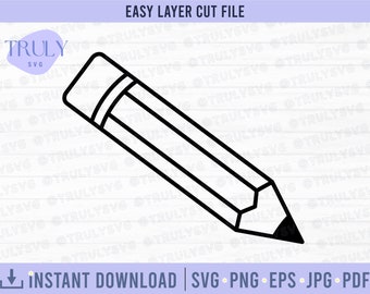 Pencil SVG, Pencil Clip Art, Teacher SVG, school pencil svg, school svg, pencil cut file, pencil vector, back to school cut file, pencil svg