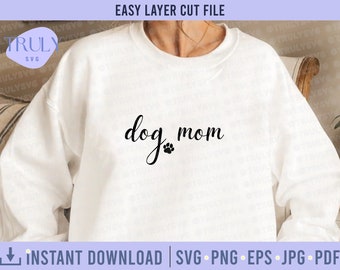 Chien maman SVG, Chien svg, Chien maman png, chien maman svg, fête des mères svg, amoureux des chiens svg, svg pour chemises, fourrure maman svg, fourrure maman svg chien patte impression svg