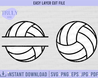 Volleyball SVG, Volleyball Monogram SVG, Volleyball SVG files, volleyball split monogram, volleyball vector silhouette cricut svg sports mom
