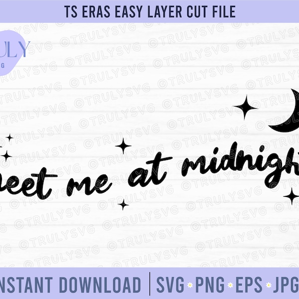 Eras Sparkle SVG, meet me at midnight moon SVG, Groovy Font, midnights moon svg, cut file, Stars svg Sparkles svg cricut silhouette, stars