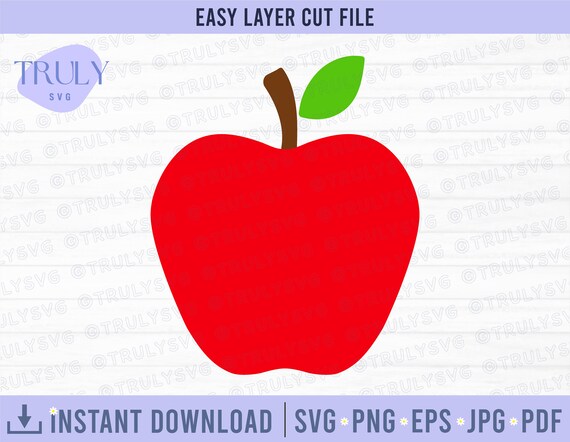Apple SVG Apple Cricut Svg Apple Clipart Svg Teacher - Etsy