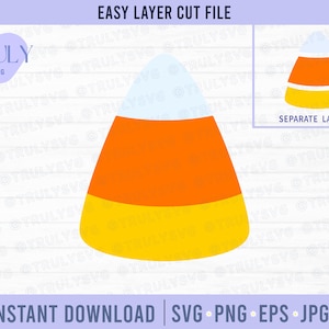 Candy Corn SVG, Candy Corn, Halloween SVG, Candy Corn PNG, Descarga digital, Sublimación Clip Art, svg individual, cricut svg silueta svg