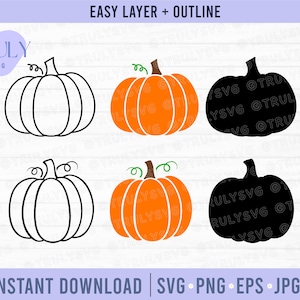 Pumpkin SVG, Fall Pumpkin SVG, Pumpkin CutFile, Pumpkin Bundle SVG, autumn svg, Pumpkin set svg png digital download tshirt design clip art