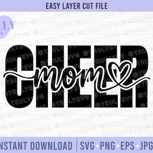 Cheer Mom SVG, Cheerleader SVG, Cheer SVG, Cheer Leader svg, Cheer Mom png, Cheer Mom digitale download cricut gesneden bestand silhouet digitaal