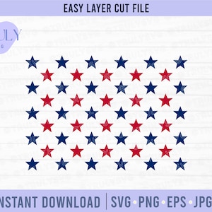 50 stars SVG, 4th of july svg, USA flag svg, red blue star pattern svg, united states of america flag svg, stars svg, stars background png