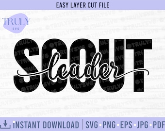 Líder Scout SVG, scout svg, Scout Leader png, camiseta girl scout svg, scout svg, archivo de corte cricut