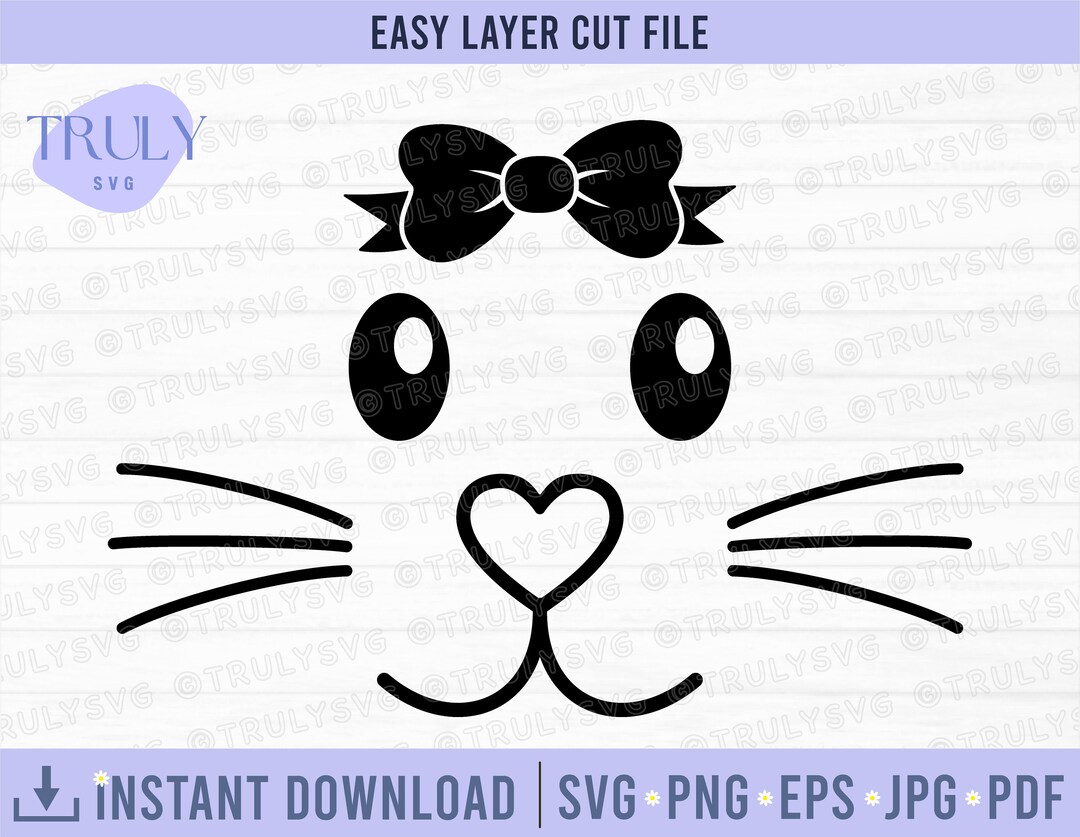 Bunny Face SVG, Easter SVG, Easter Bunny SVG, Easter Bunny Face Svg