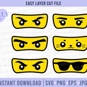 Ninja Party Favor SVG, Ninja svg, ninja eyes svg, ninja eyes, ninja party stickers, ninja mask svg, ninja party favors, ninja tshirt svg png