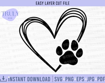 Paw Print SVG, Dog Paws SVG, Cat Paws SVG, Animal paws svg, paw svg, png, animal tracks svg, cricut, silhouette, cameo, dog paw outline svg