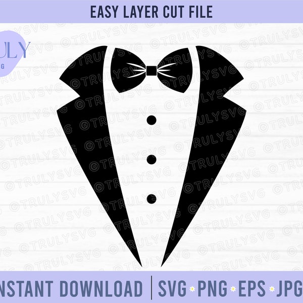 Tuxedo SVG, Wedding SVG, Groom SVG, Suit Tie svg, Suit and Tie svg, tuxedo bow tie, bow tie svg groom svg  groom bow tie cricut silhouette