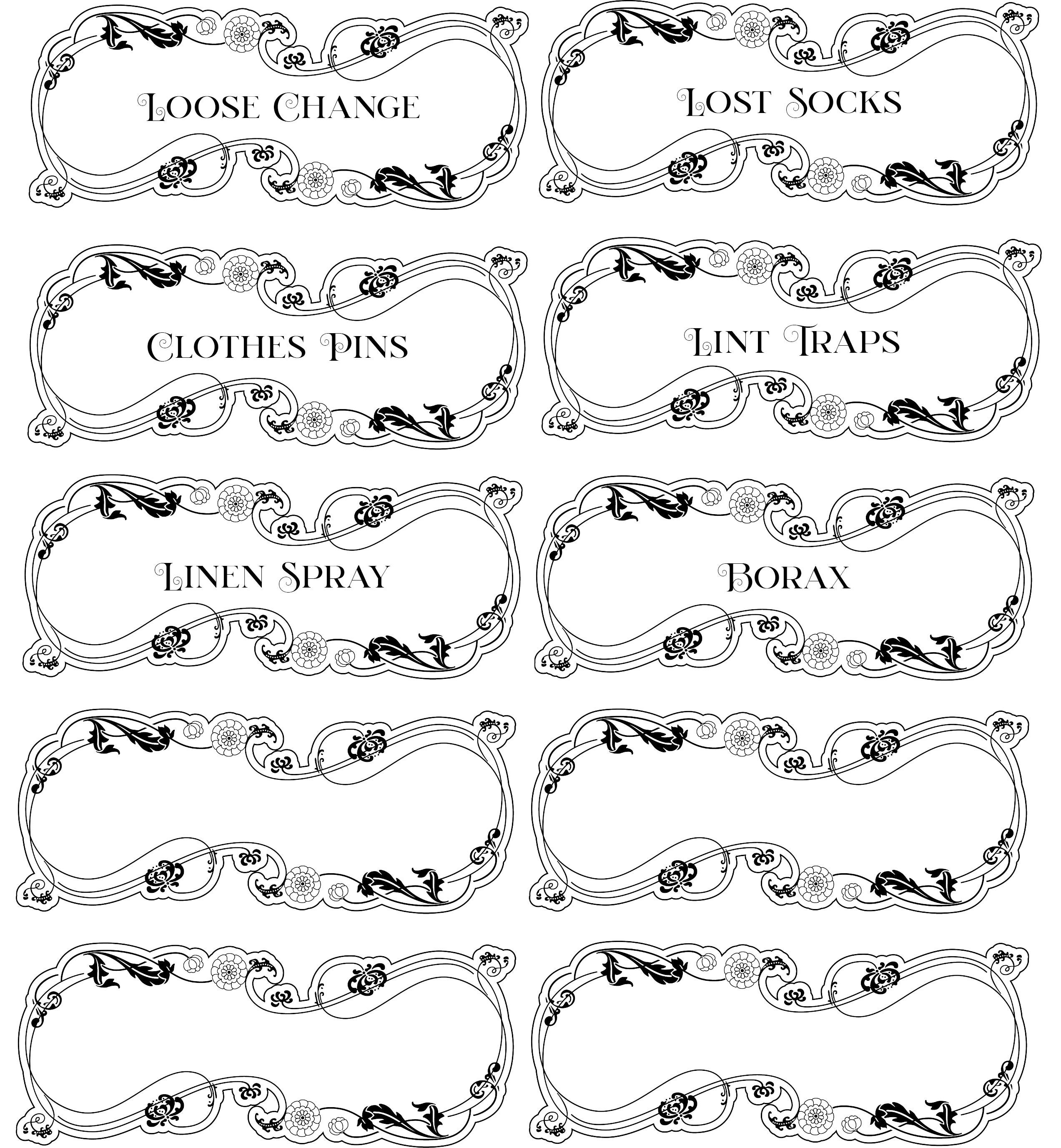 Vintage Laundry Labels Antique Labels Printable Labels Downloadable