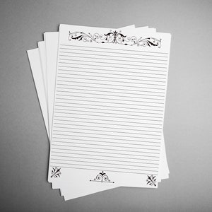 Vintage Lined Stationary, Printable Stationary, Letter Size, Digital ...