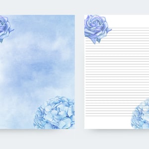 Printable Pastel Stationary, Floral, Digital Download, Writing Bundle ...
